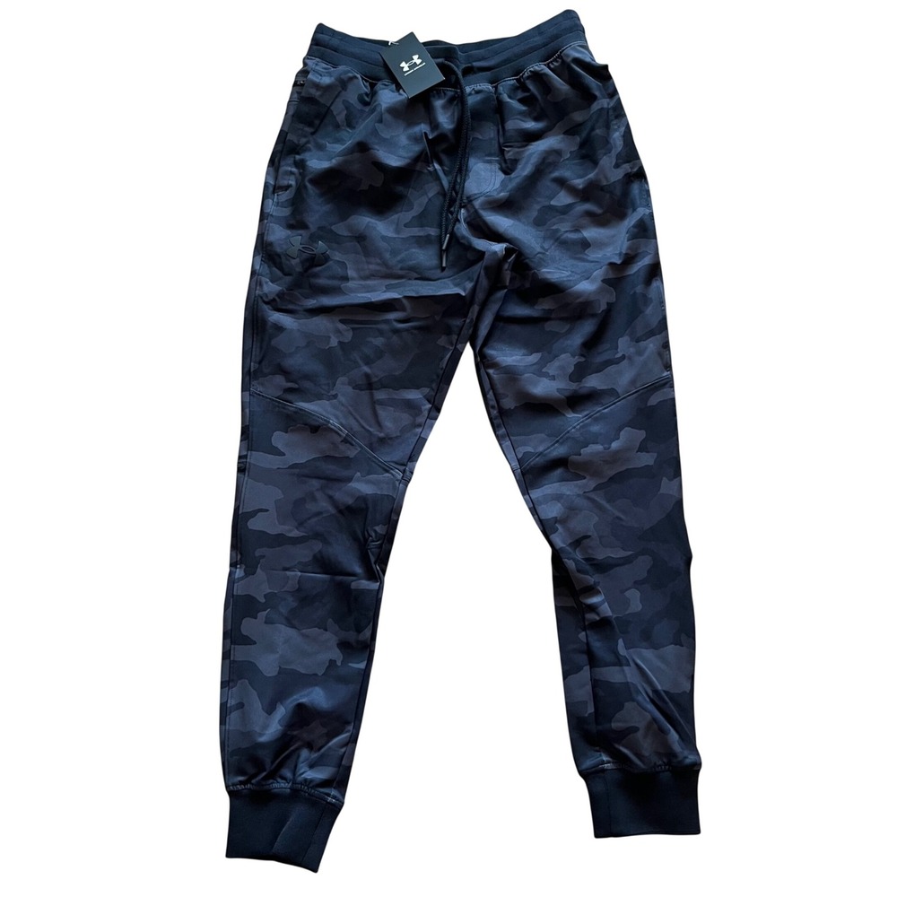 Under‎ Armour Sportstyle Elite Camo Joggers Mens Medium Black Grey 1379663 NWT